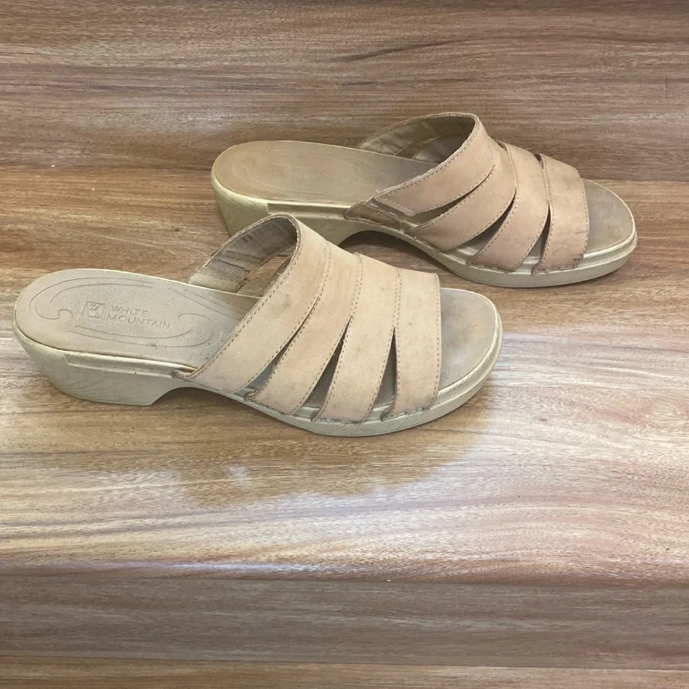 White Mountain GENIE Brown Clogs Sandals size 9M - Picture 6 of 10